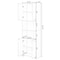 Basicwise Modern White Standing Bathroom Tall Linen Tower Storage Cabinet, Wide QI004475L.WT - alternate 5